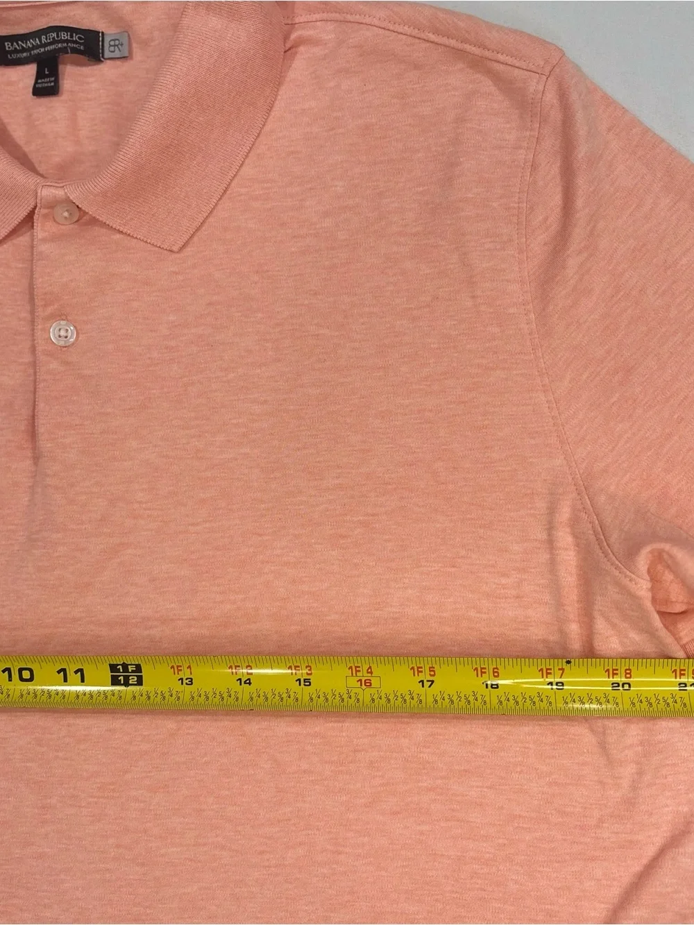 Banana Republic Men's Orange Polo Shirt Size L Short Sleeve